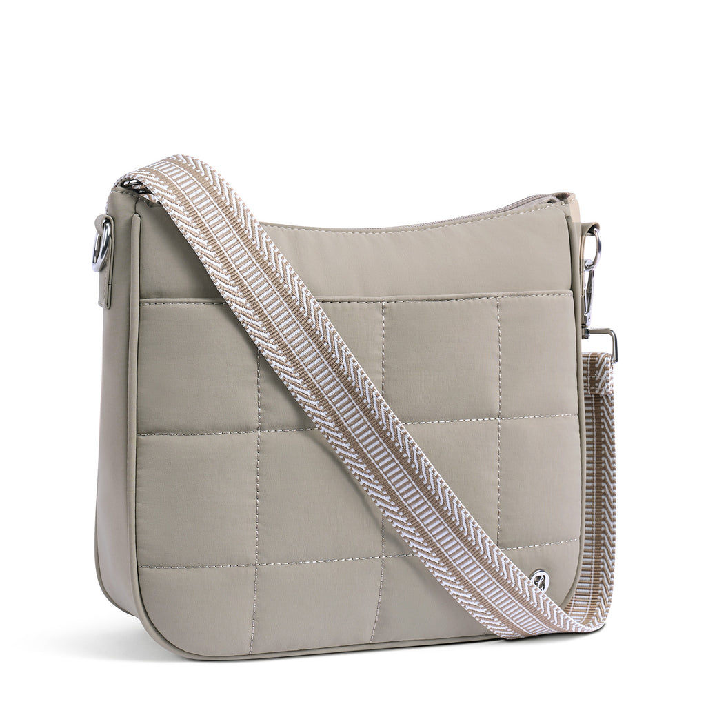 Grey crossbody bag front view | color:Grey