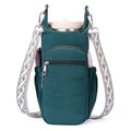 Green water bottle bag front view | color:Green