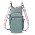 Green water bottle bag front view | color:Green