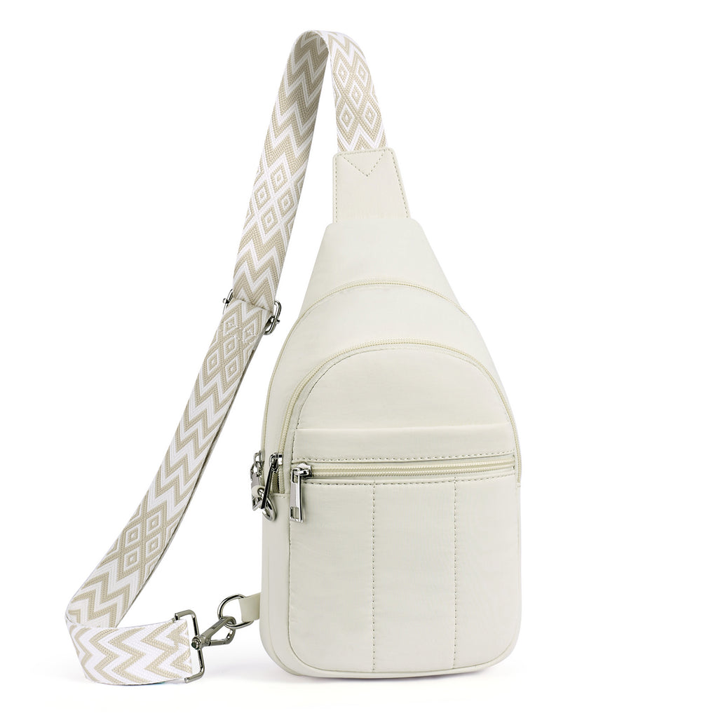 White crossbody bag front view | color:White 