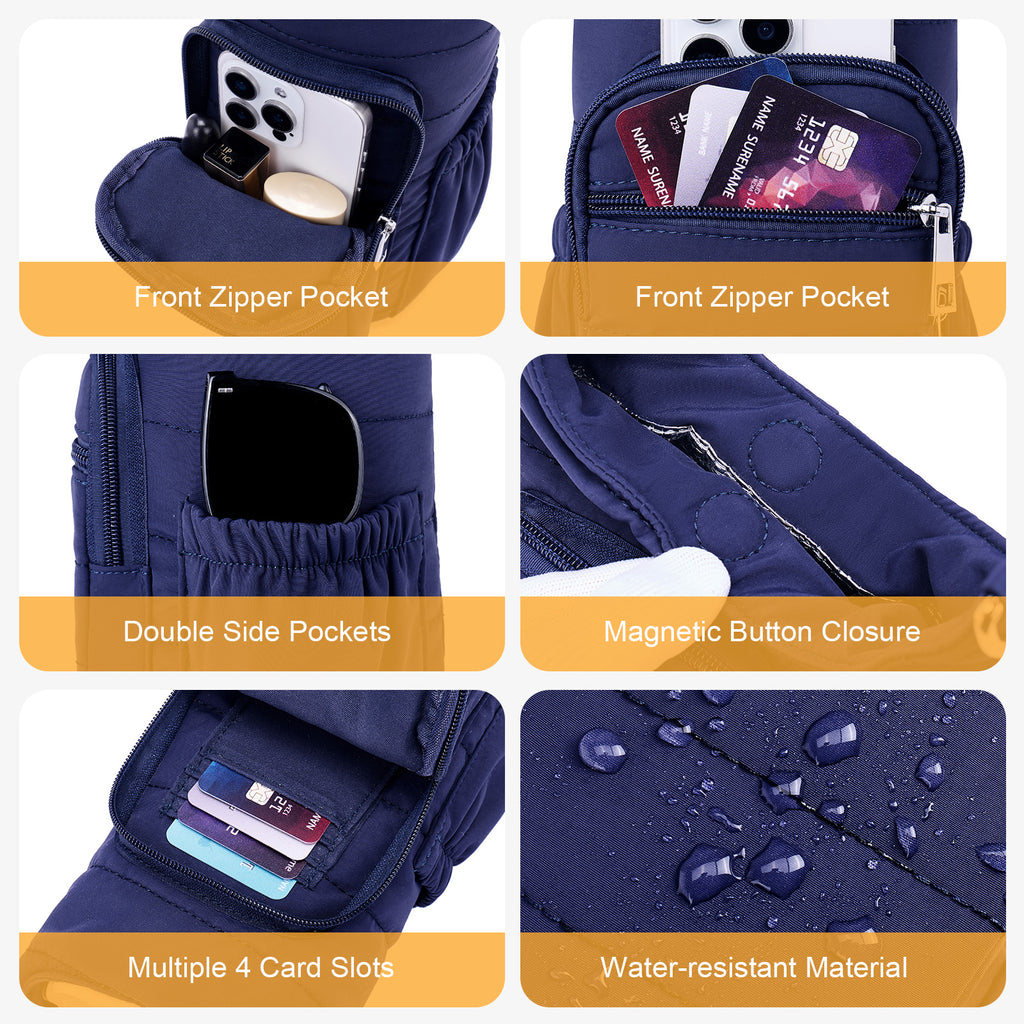 Blue water bottle bag details | color:Blue