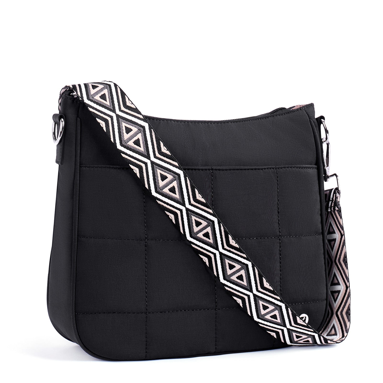Black crossbody bag front view | color:Black