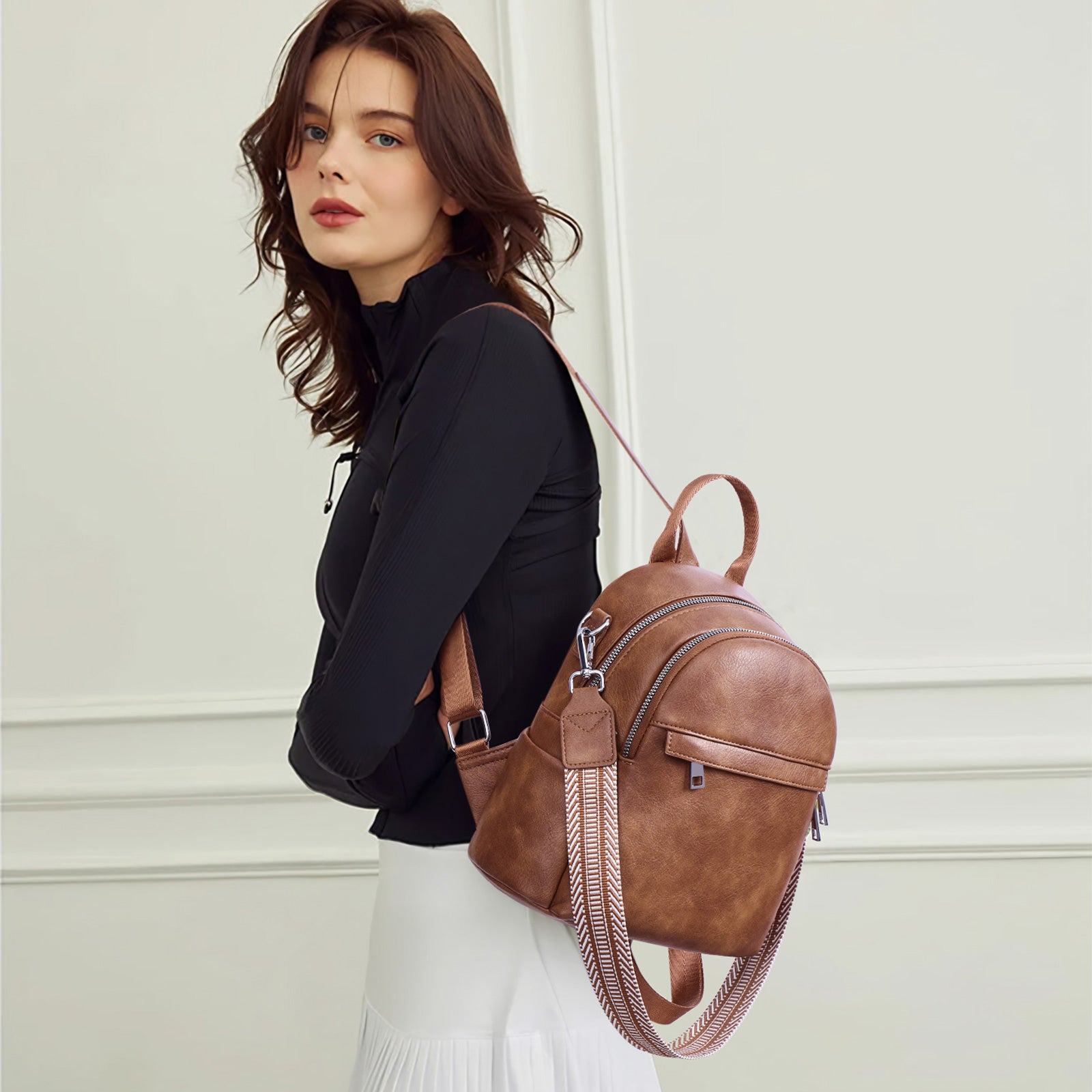 Lexiyat Mini Leather Backpack Purse – Convertible & Travel-Ready