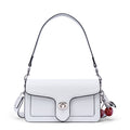 White crossbody bag front view | color:White