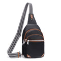 Black crossbody bag front view | color:Black