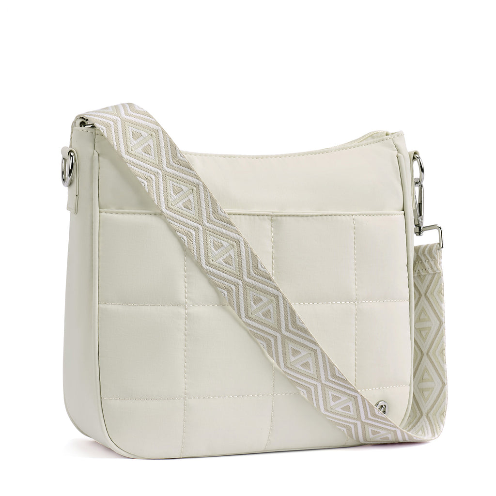 White crossbody bag front view | color:White 
