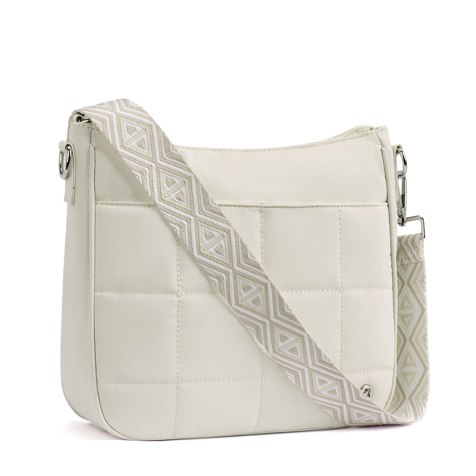 White crossbody bag front view | color:White 