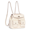 Luxury Quilted Small Backpack Purse - Convertible Chain Strap Crossbody & Shoulder Ba
