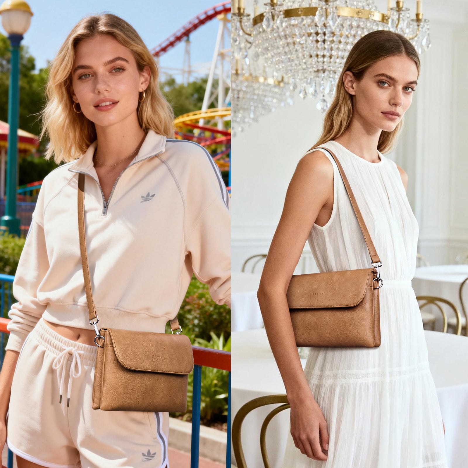 Bronze crossbody bag model view | color:Bronze