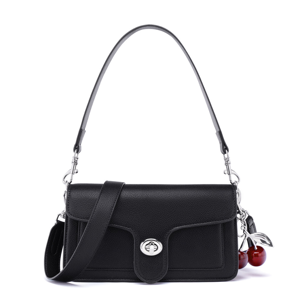 Black crossbody bag details | color:Black