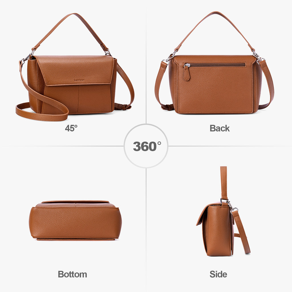 Brown crossbody bag details | color:Brown