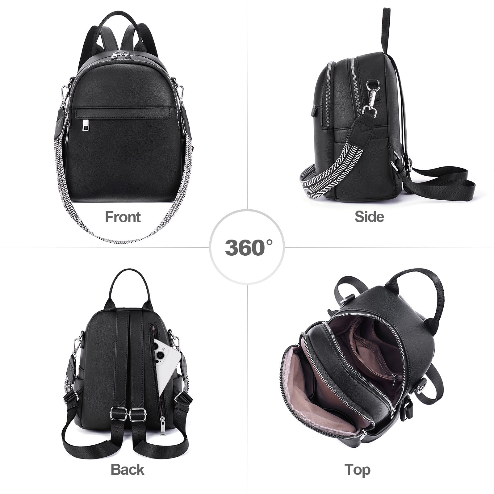 Lexiyat Mini Leather Backpack Purse – Convertible & Travel-Ready