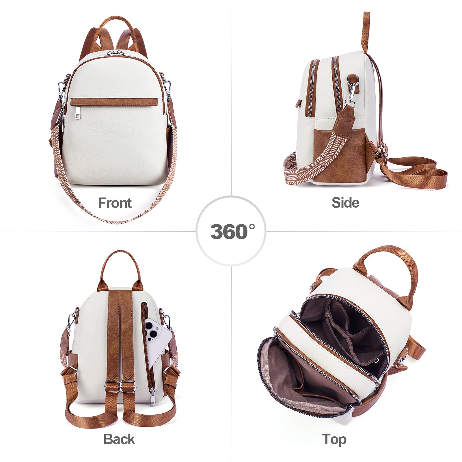 Lexiyat Mini Leather Backpack Purse – Convertible & Travel-Ready