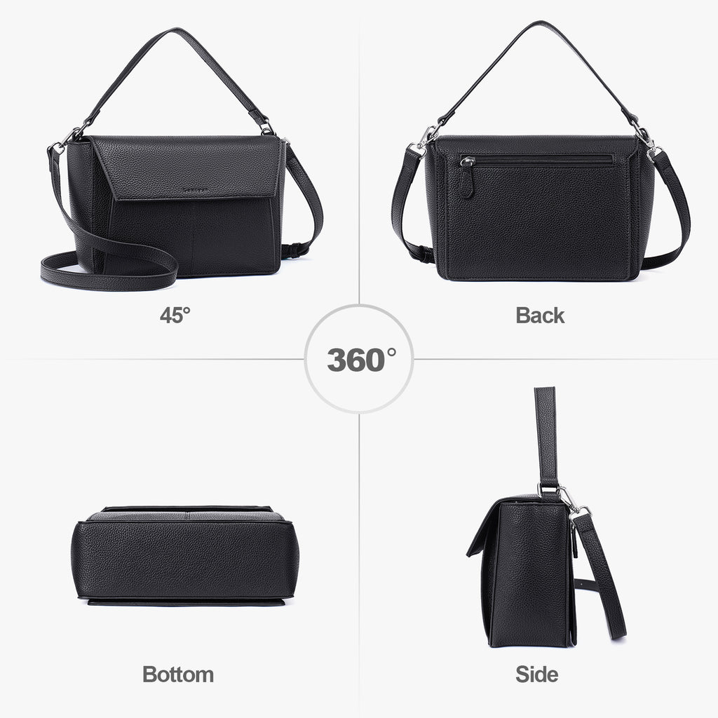 Black crossbody bag details | color:Black