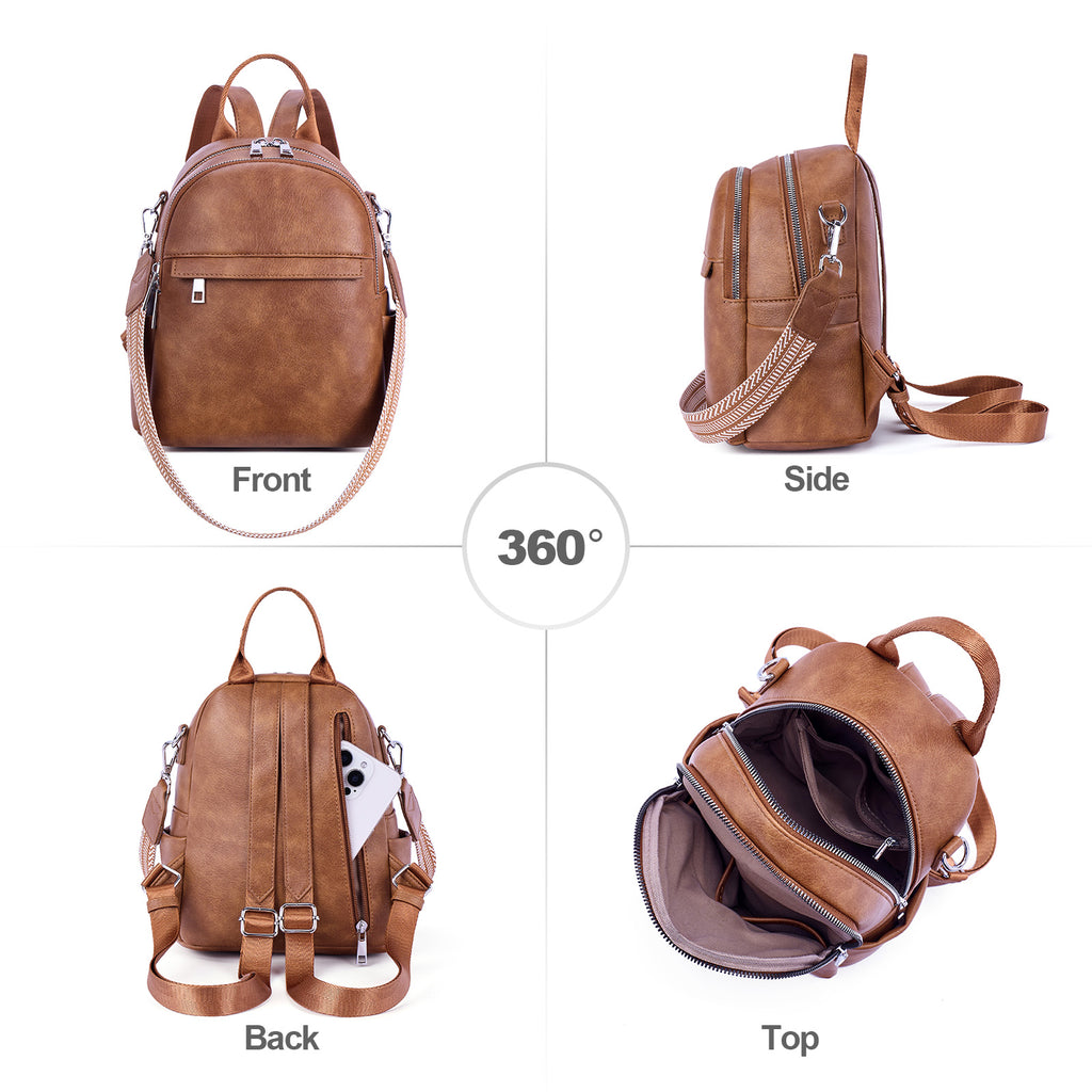 Lexiyat Mini Leather Backpack Purse – Convertible & Travel-Ready