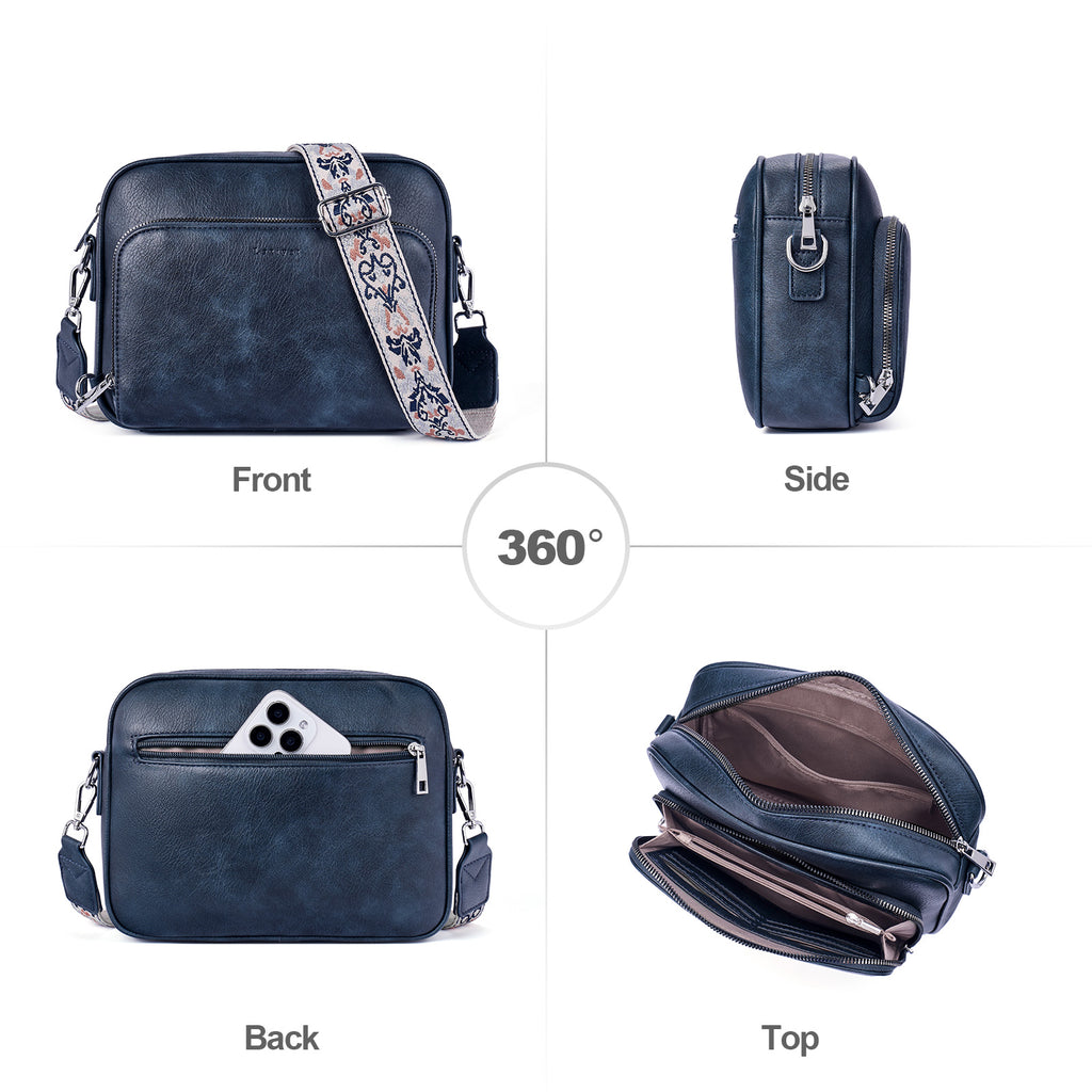 Blue crossbody bag details | color:Blue