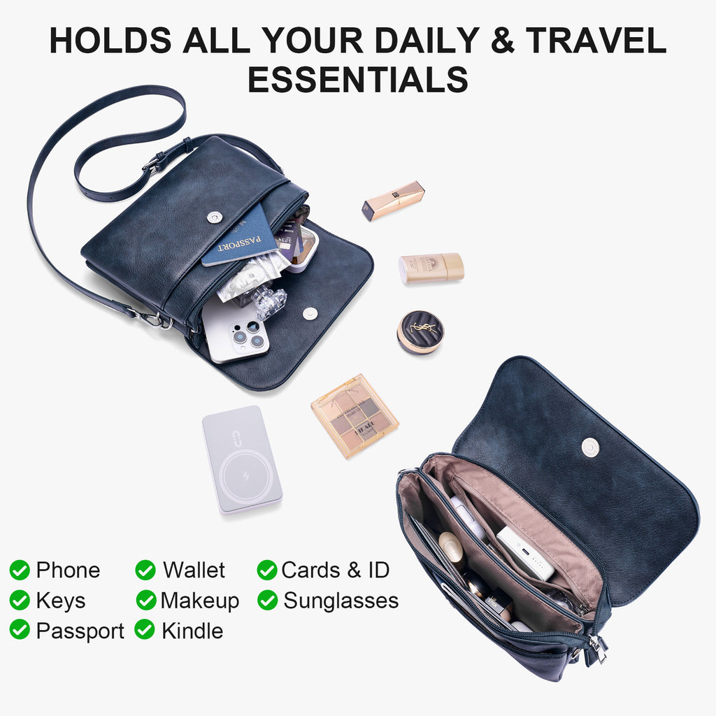 Blue crossbody bag details | color:Blue