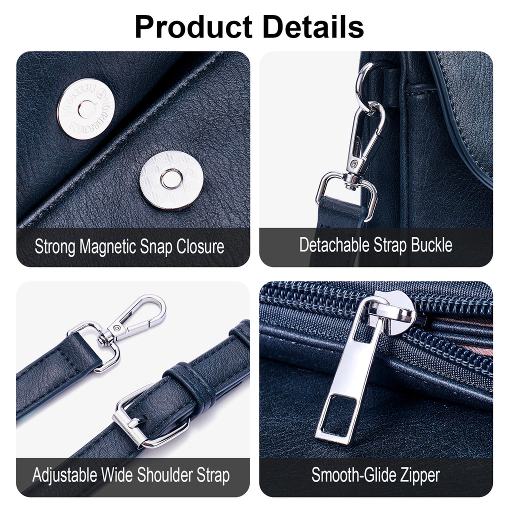Blue crossbody bag details | color:Blue