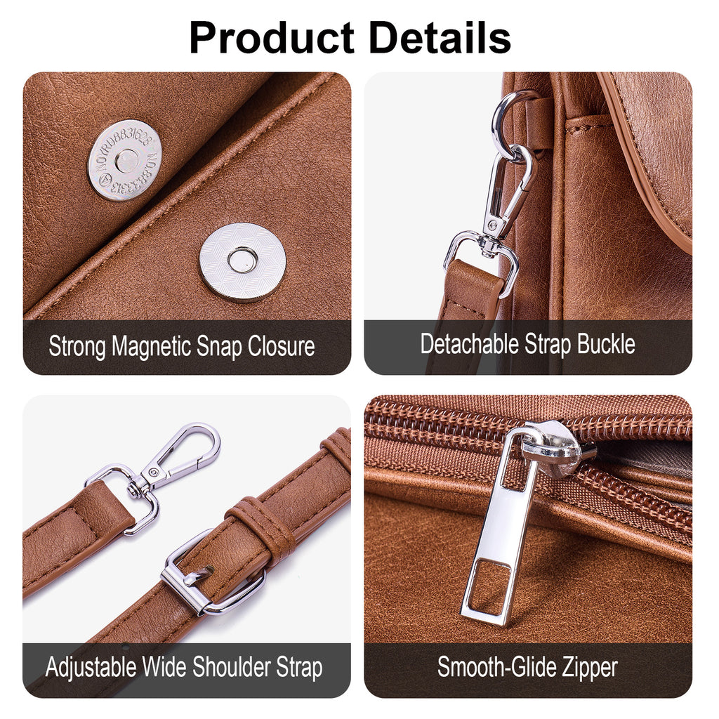 Brown crossbody bag details | color:Brown