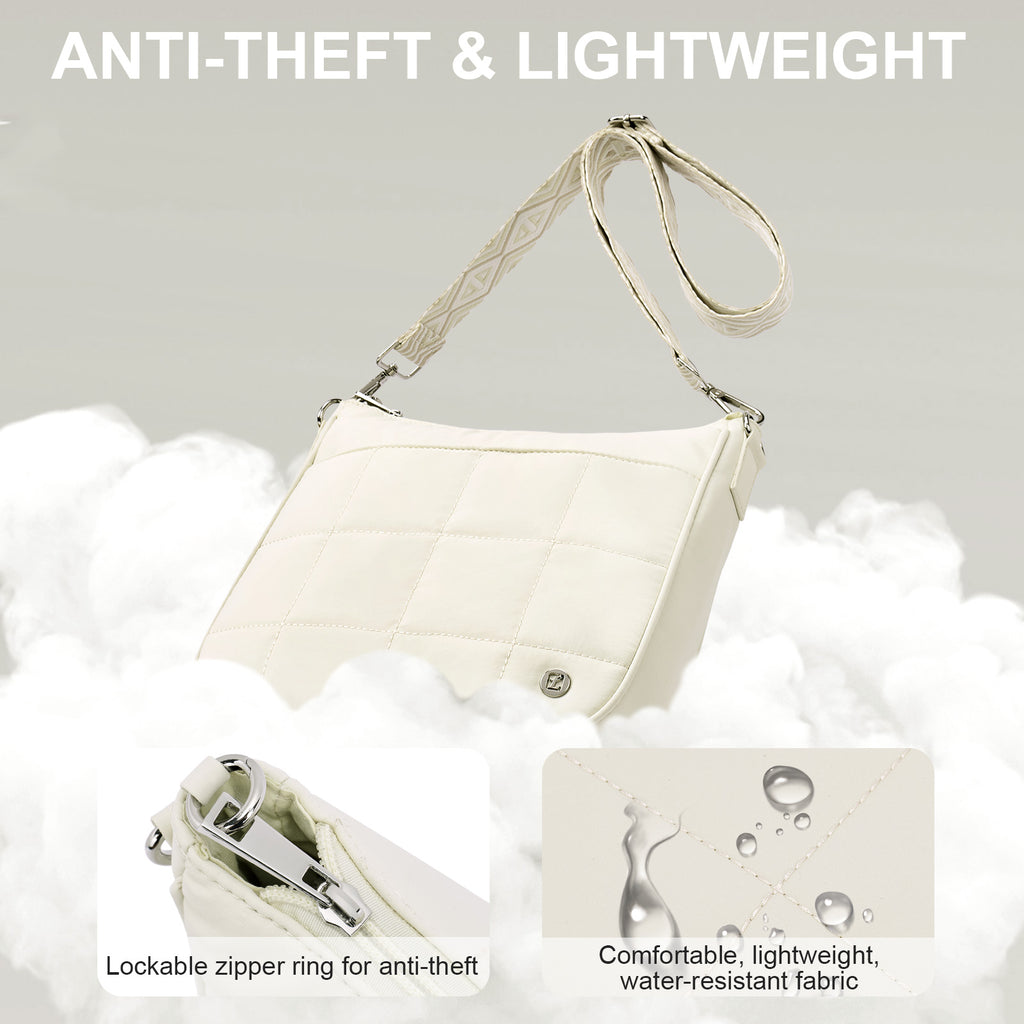 White crossbody bag details | color:White