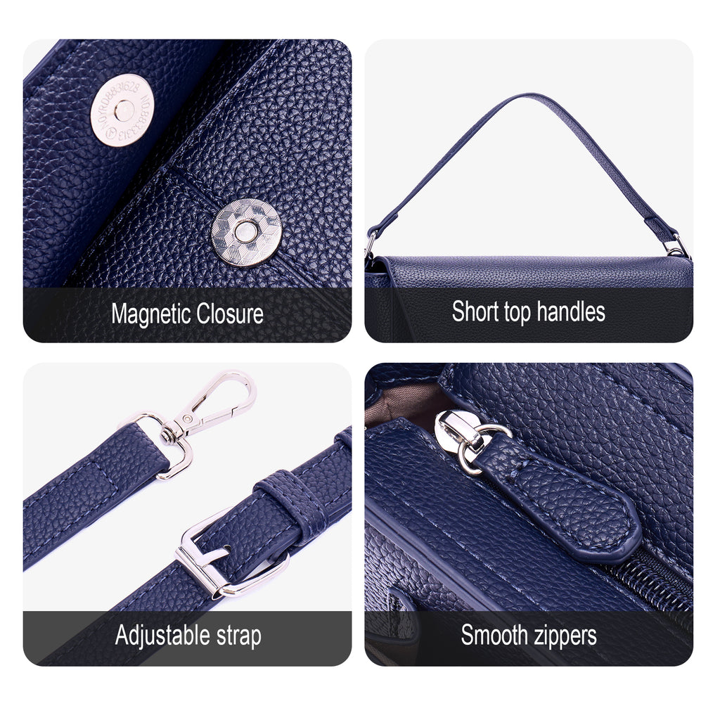 Blue crossbody bag details | color:Blue