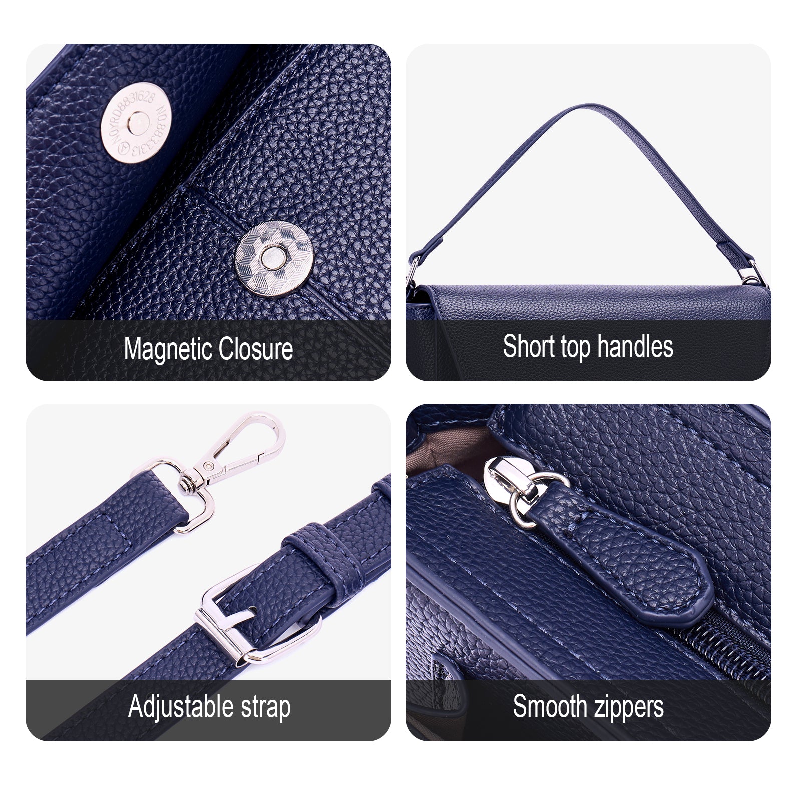 Blue crossbody bag details | color:Blue