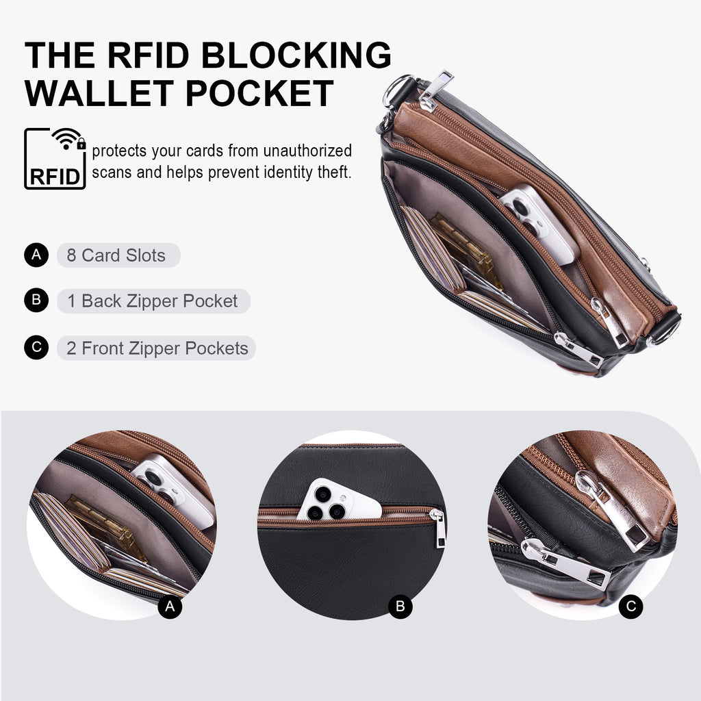 Blackwithbrown crossbody bag details | color:Blackwithbrown