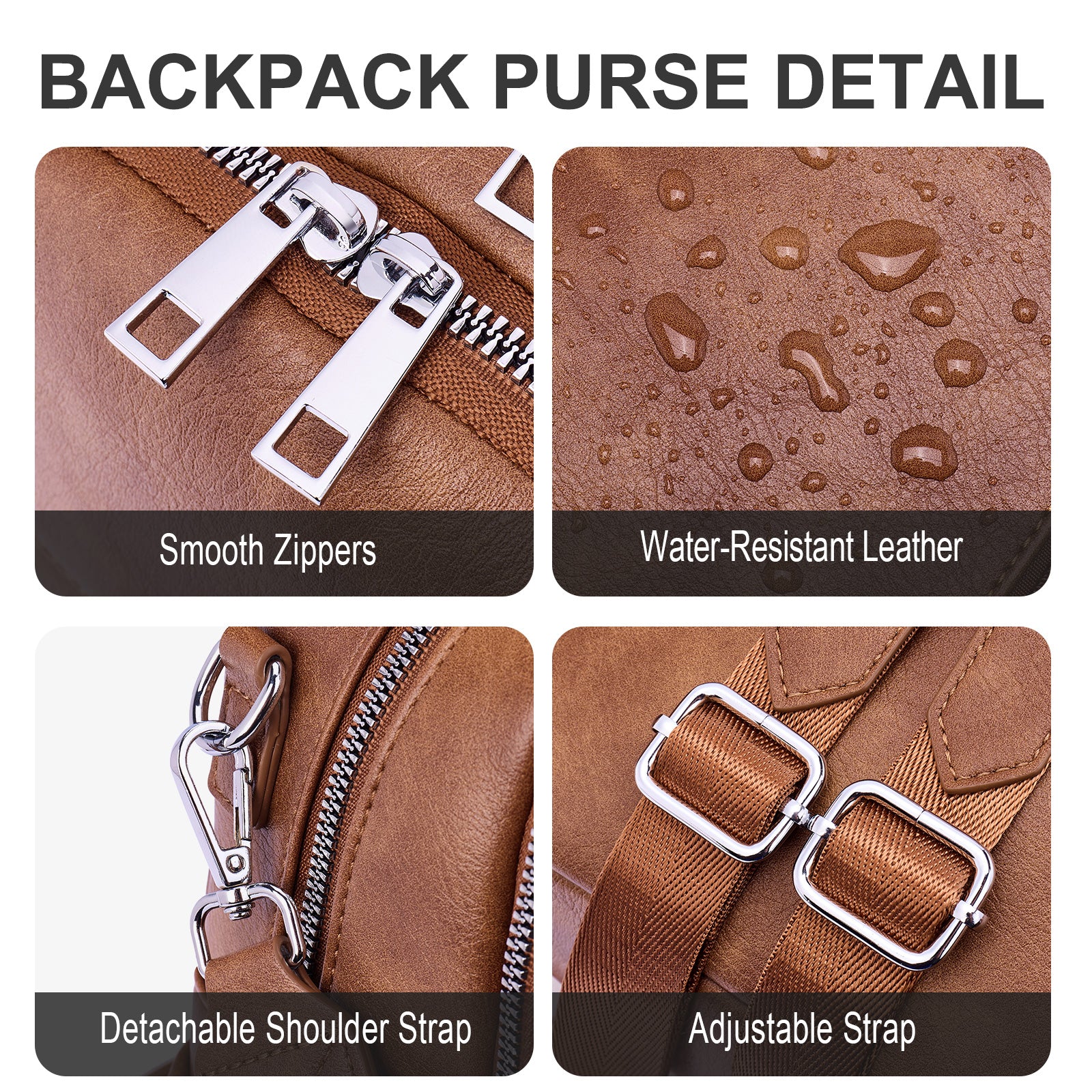 Lexiyat Mini Leather Backpack Purse – Convertible & Travel-Ready