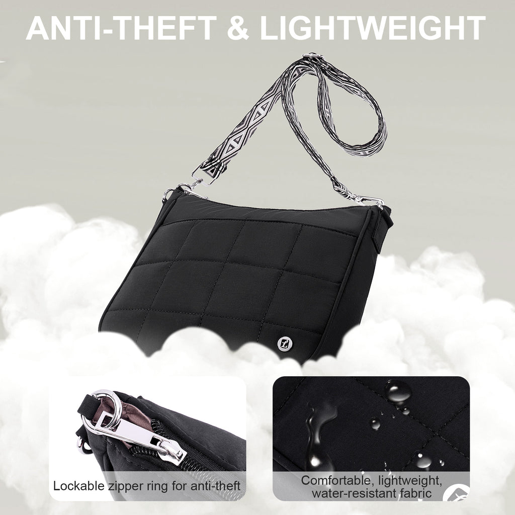 Black crossbody bag details | color:Black