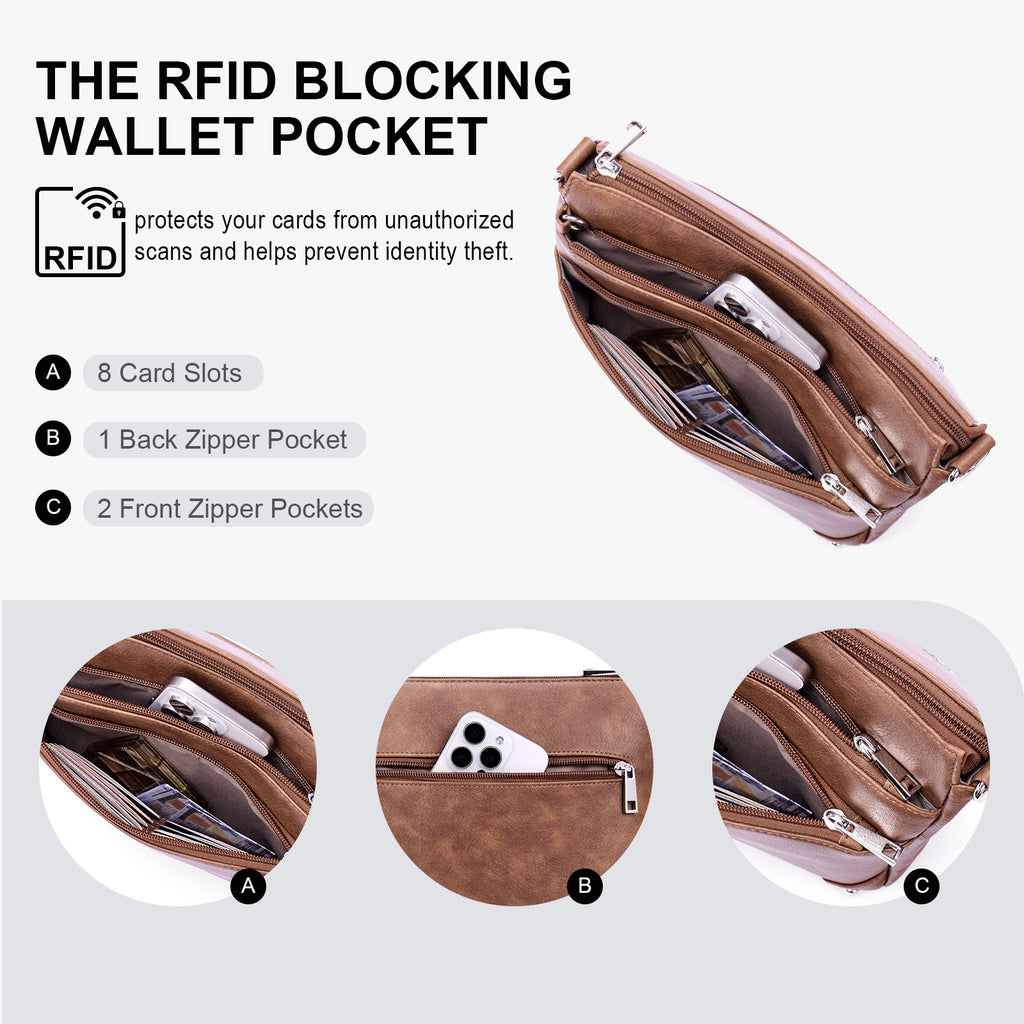 Brown crossbody bag details | color:Brown