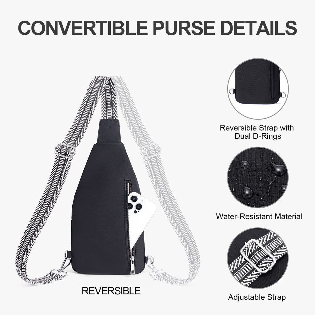 Black crossbody bag details | color:Black