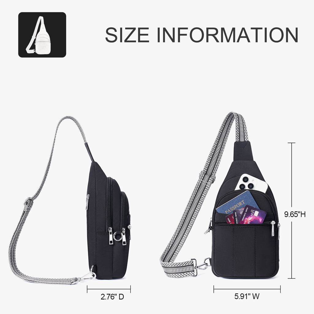 Black crossbody bag details | color:Black
