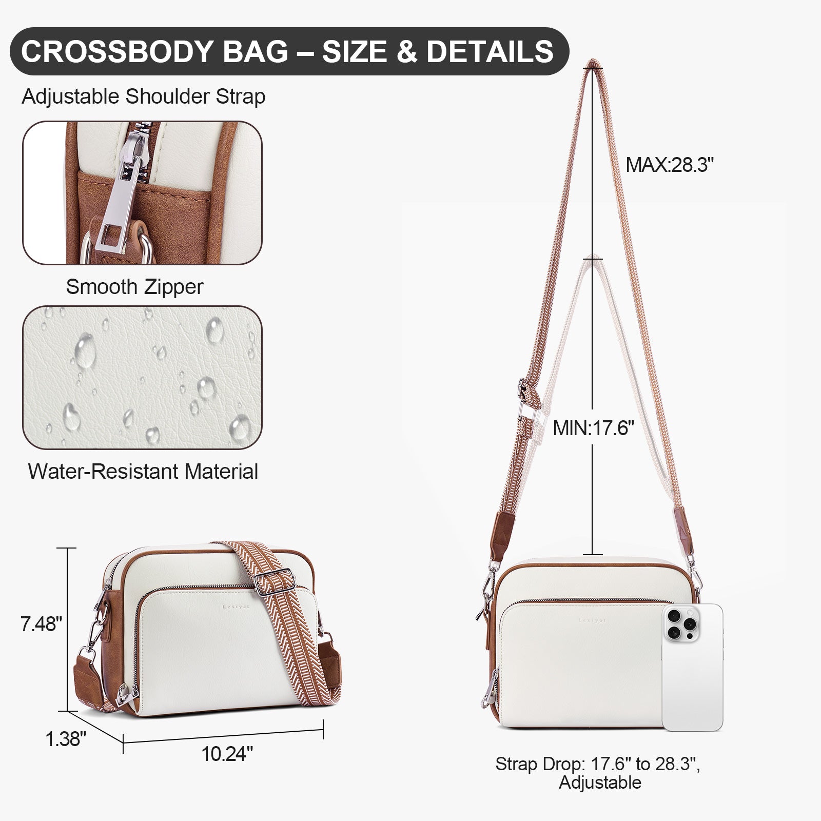 Beige crossbody bag details | color:Beige