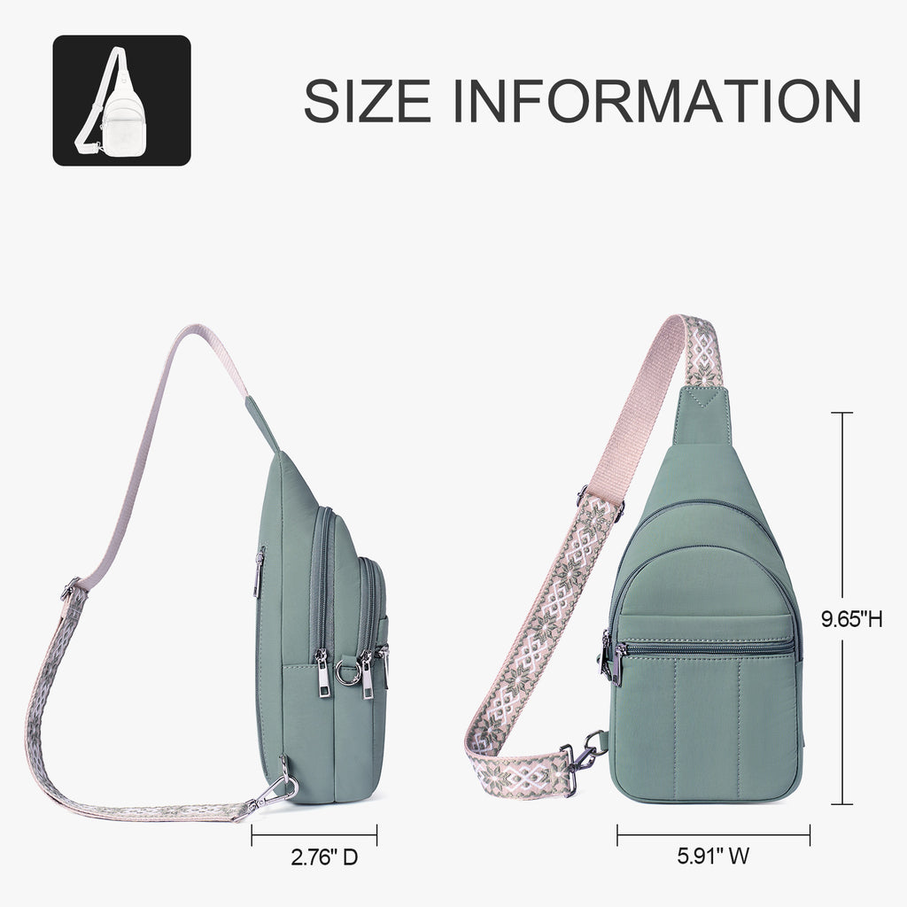 Green crossbody bag details | color:Green