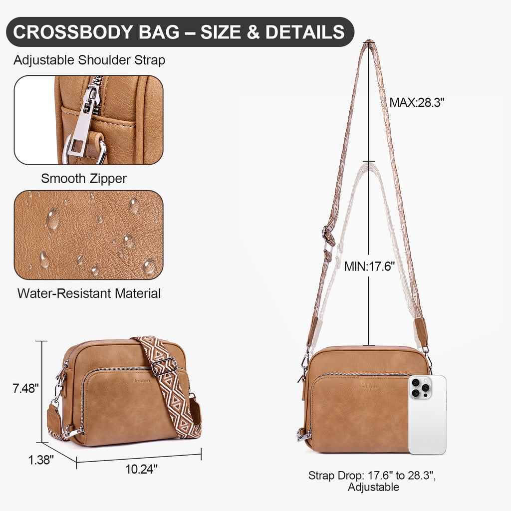 Camel crossbody bag details | color:Camel