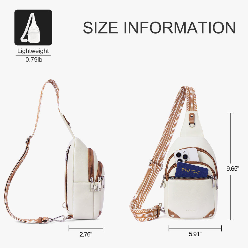 White crossbody bag details | color:White