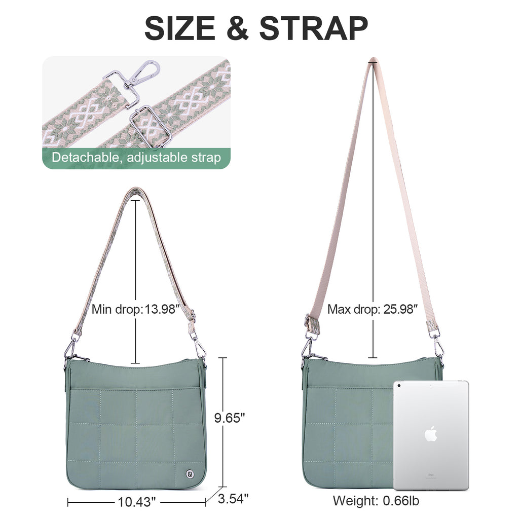 Green crossbody bag details | color:Green