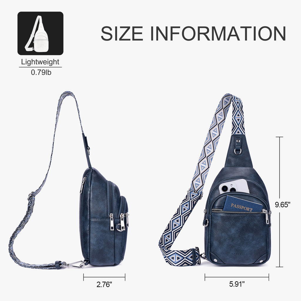 Blue crossbody bag details | color:blue