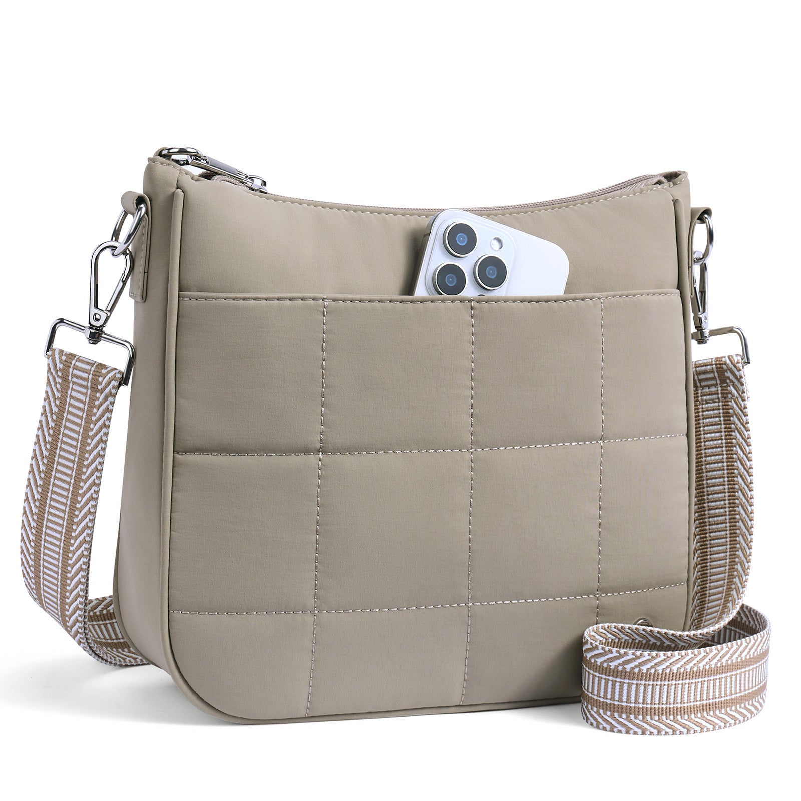 Grey crossbody bag details | color:Grey
